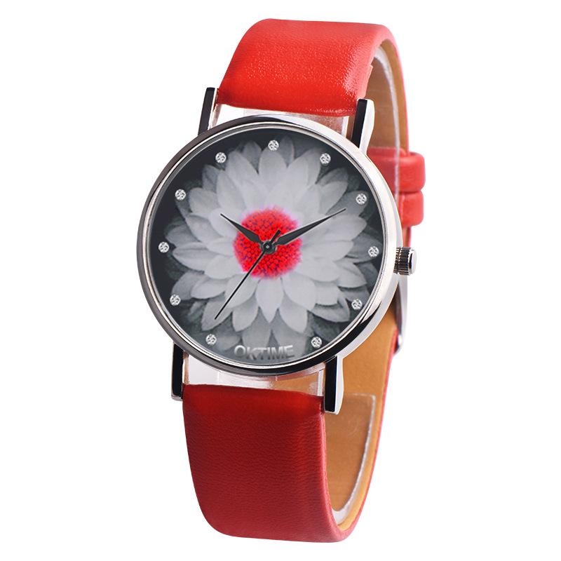 

UTHAI BK64 Fashion Women watch Diamond Lotus Little Fresh Student watchs Simple Quartz Watch watchs for woman