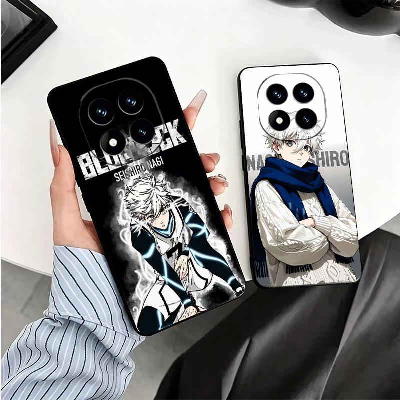 Blue L-Locks Nagi Seishiro Soft Phone Case for Xiaomi Redmi Note 12 13 14 15 Pro Plus 11 12S 11S 11T 10 4G Black Cover Back Shel