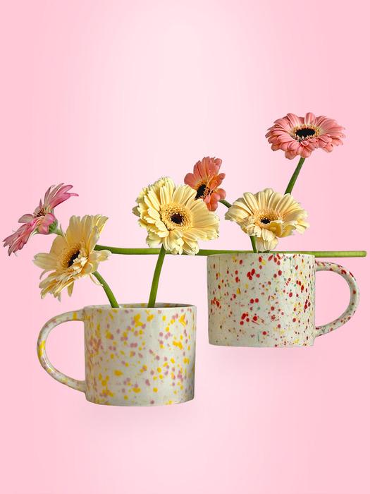 

Elegant Table [Gift Set] Bloom Splash Mug 2-piece Gift Set (3-piece Housewarming Gift) Red Green 2p Gift Set