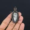 Orthoceras Fossil Jewelry, 999 Copper Wire Wrapped Pendant Handmade Gemstone Jewelry, Gifts For Wedding Pendant