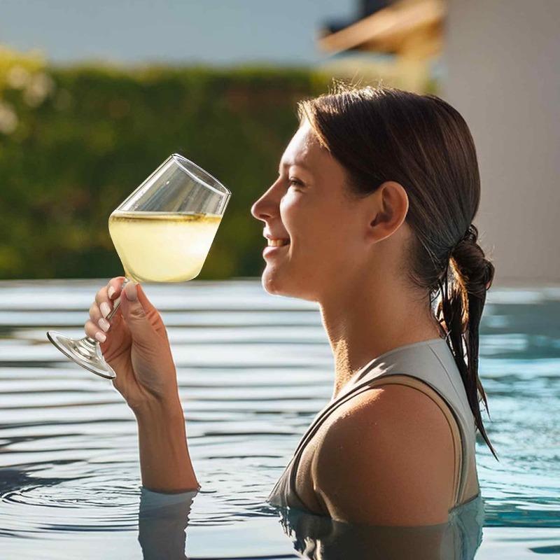 Sasha - 14-Ounce Unbreakable Tritan Wine Glasses (Set of 6), Plastic Wine Glasses, Reusable, BPA-Free, Dishwasher-Safe