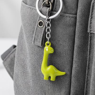 Dinosaur Keychain Alloy Material Durable Electroplated Cute Long Neck Brachiosaurus Charm for Keys Bags Kids Adults Gift In Phantom Green Colors