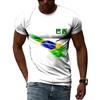 Brazilská vlajka 3D tisk triček letní pánské a dámské krátké rukávy ležérní trička módní streetwear Harajuku tričko dětské topy oblečení