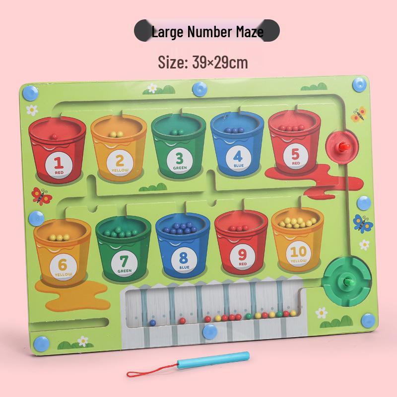 CPC Tre Magnetisk Labyrint Tellerbrett Leke for Barn - Pedagogisk Leke med Magnetisk Penn og Kuler