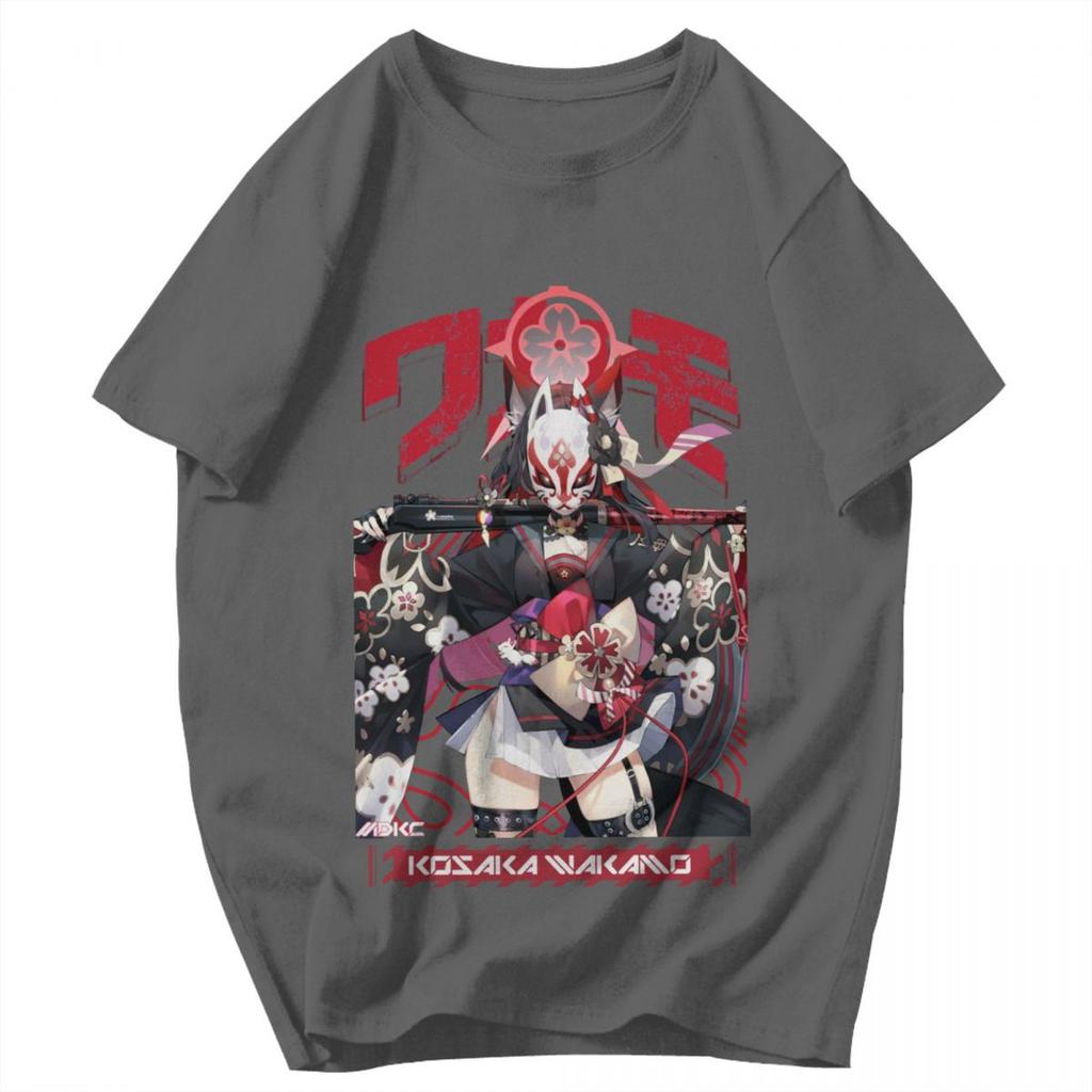 Men T Shirt Blue Archive Wakamo Japanese Anime Idea Y2K Graphic Short Sleeve Unisex Tops T Shirts