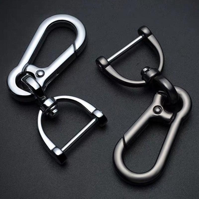 Portachiavi per auto classico da uomo in acciaio inossidabile portachiavi con clip per cintura anti-smarrimento fibbia pendente portachiavi alla moda decorazione per auto