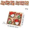 12pcs Wooden Christmas Ornaments Cute Biscuits Couple Faceless Santa Christmas Home Party Ornaments Decorations