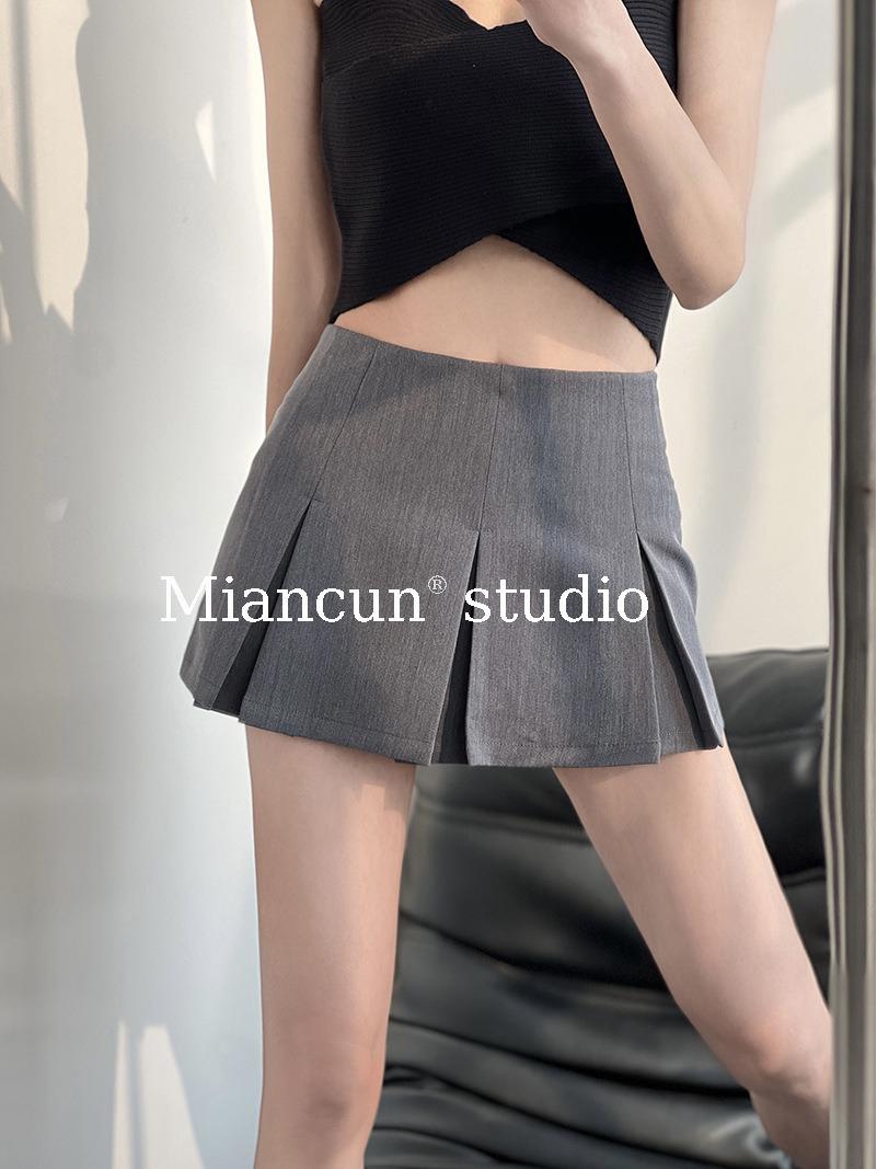 

Летняя юбка мини с плиссировкой в американском студенческом стиле с высокой талией - Стройнящая, Универсальная, Сексуальная L (95-108 jin)