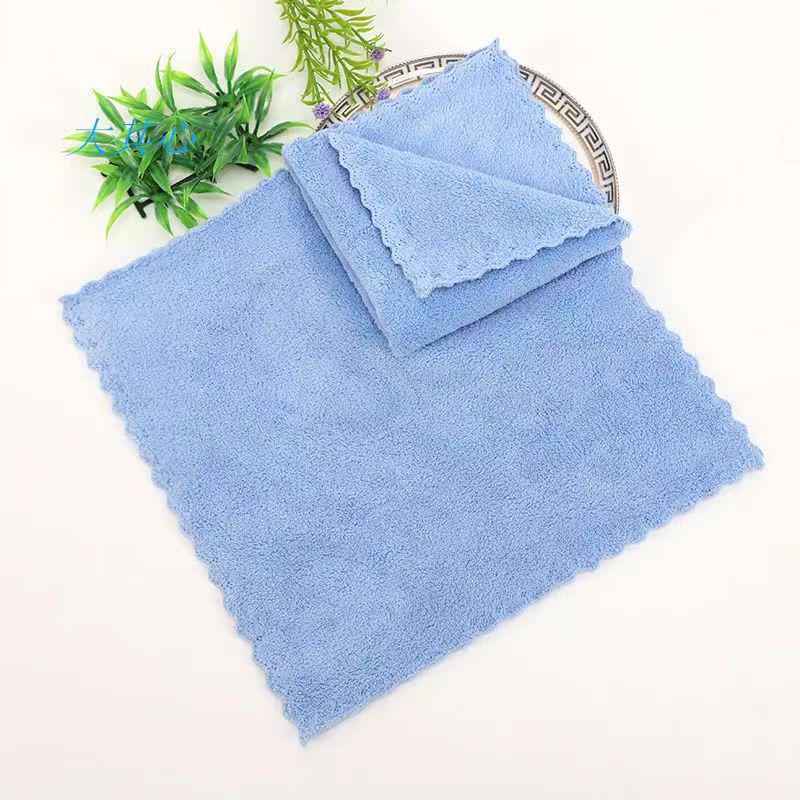 Soft Coral Fleece Quick-Dry Baby Face Towel - Small, Plain Color, Water Absorbent