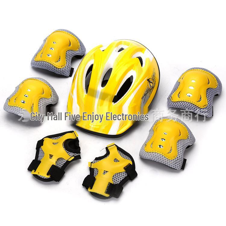 Children's Seven-Piece Safety Gear Set: Helmet, Knee Pads for Balance Bike, Roller Skates, Skateboard, and Twist Car.