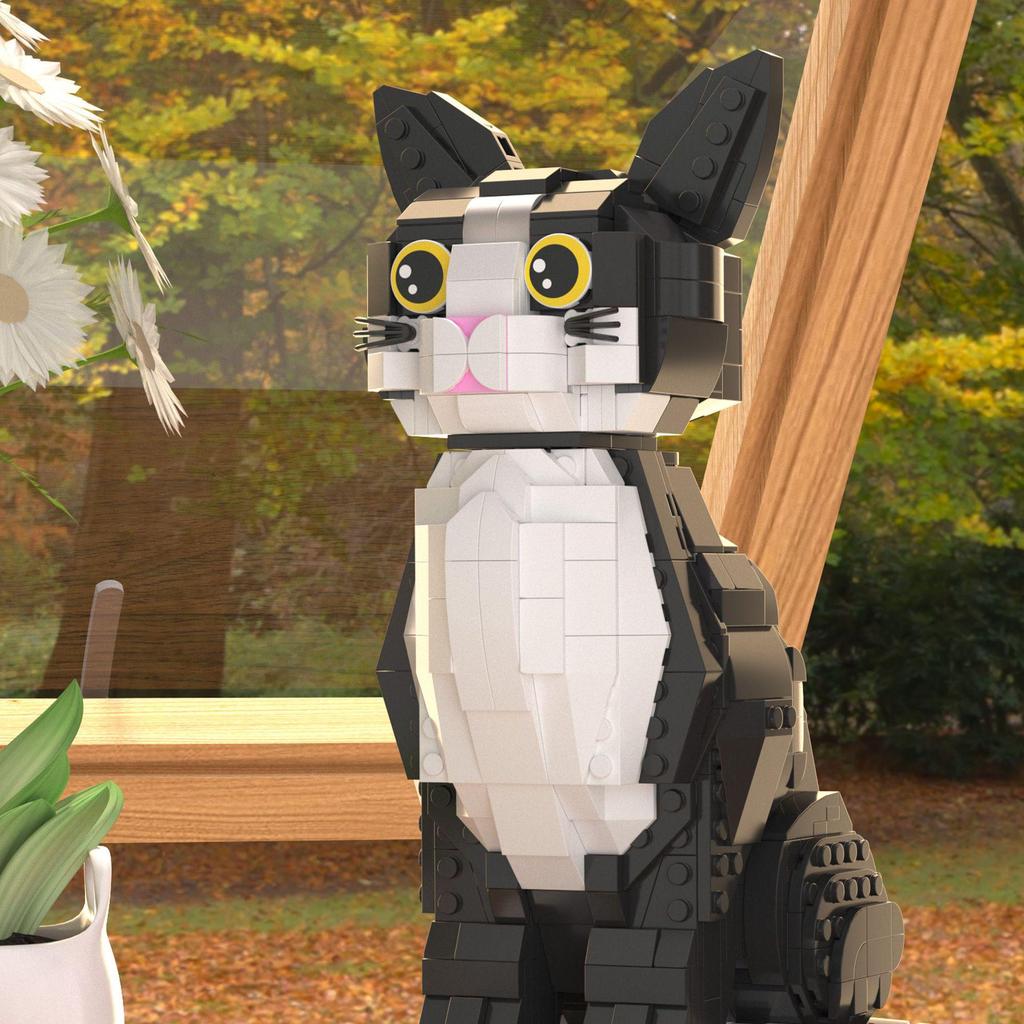 Zhegao Tuxedo Cat Mini Building Blocks - Educational Toy for Kids