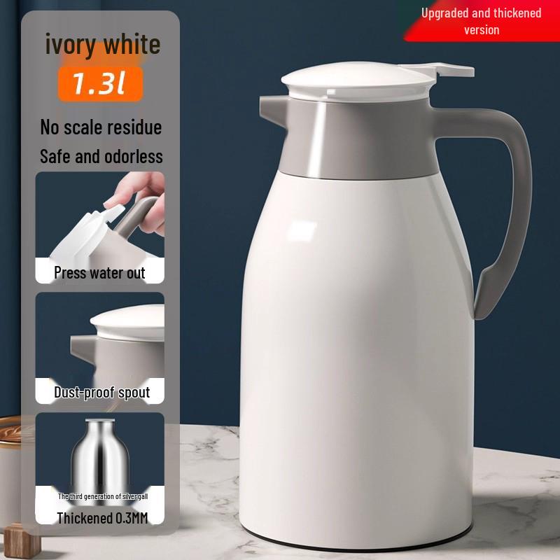 Large Capacity Glass Liner Warm Water Thermos - New Model for Dorms and Homes