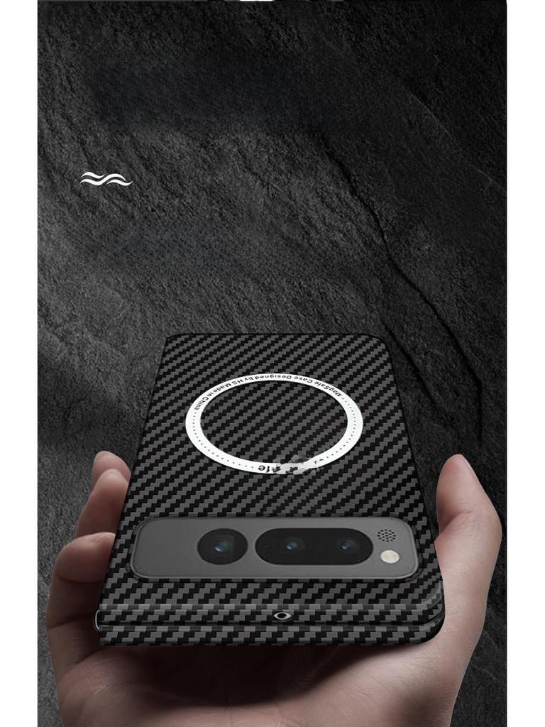 Google Pixel Fold Carbon Fiber Pattern Wireless Charging Case