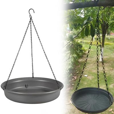 Vogelbadewanne für den Garten, zum Aufhängen, Vogelfutterstation, Kette zum Aufhängen, Trinkwasser für den Garten im Freien, Vogelfütterungsgerät, Trinkwasserbecken
