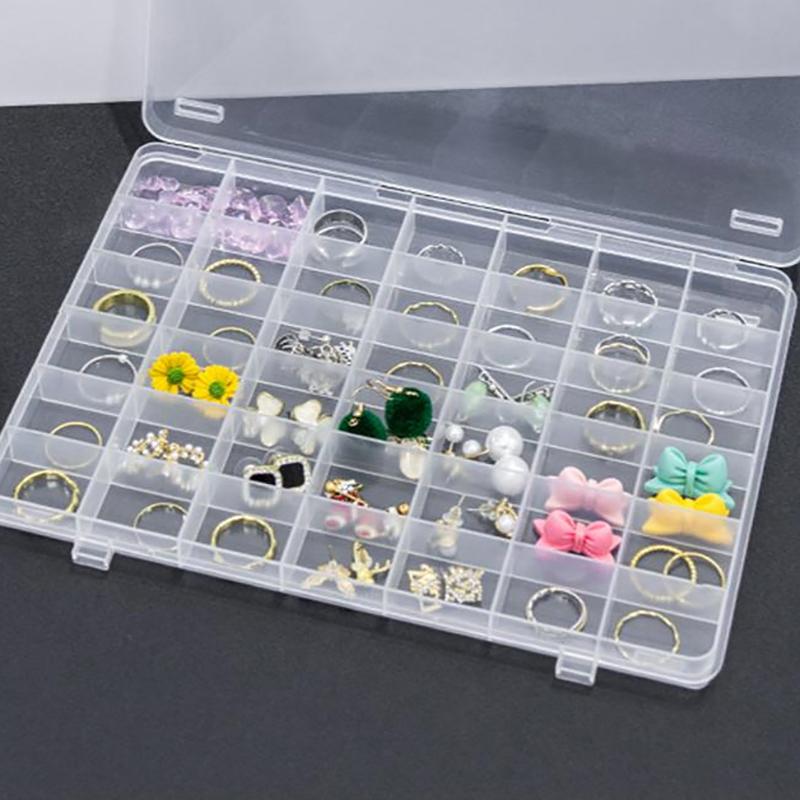 42 Grid Transparent Nail Art Empty Storage Case Box Nail Glitter Rhinestone Crystal Bead Display Accessories Container Box