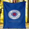 1pc Glasgow Rangers Theme Blanket - Digital Print, Polyester, Cozy for All Seasons, Perfect for Outdoor, and Travel