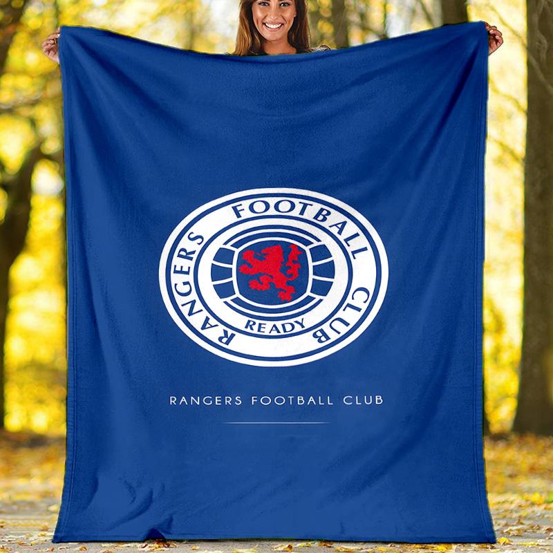 1pc Glasgow Rangers Theme Blanket - Digital Print, Polyester, Cozy for All Seasons, Perfect for Outdoor, and Travel