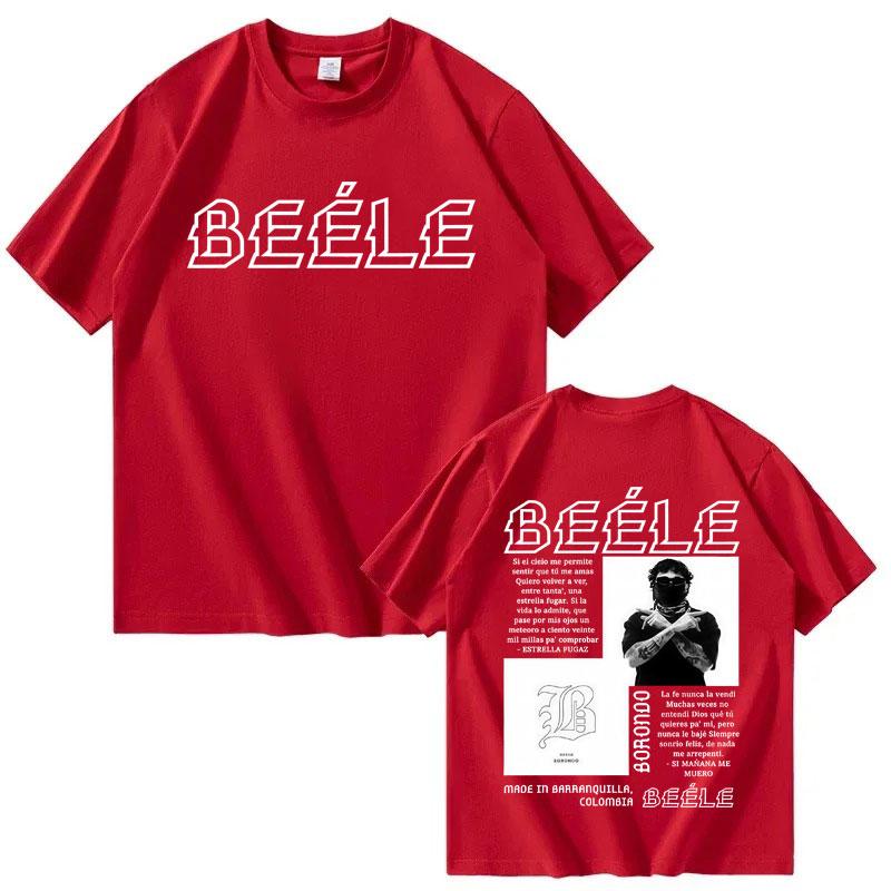 Rapper Beele Fashion Album Merch Mens High Quality Short Sleeve Tshrits Pop Hip Hop Tee Streetwear Cozy Tshrits Gothic Clothes
