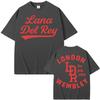 Lana Del Rey London Wembley 3rd July 2025 Tour T Shirt Unisex Womens Summer Tops High Quality Tshirt Gift Casual Fashion Tshirts