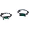 Casual Retro Green Zirconia Earrings Buckle Simple Temperament Senior Sense of Small Earrings Trendy Gift Elegant Lady's Accessories Classic Jewelry