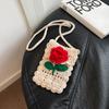 Childrens Woolen Chain Bag With Floral Pattern And Light Design For School Days