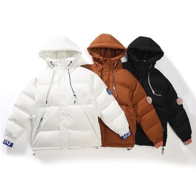 Modische, einfarbige Daunenjacke mit Kapuze für Herren, vielseitige, lässige, warme Entendaunenjacke für Jugendliche im Winterstil