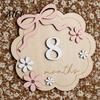 Baby Growth Record Decoration Monthly Milestone Ornaments, Wooden Markers with 3D Bow And Flower Newborn Gift Decoration, Cards for Photos Keepsake