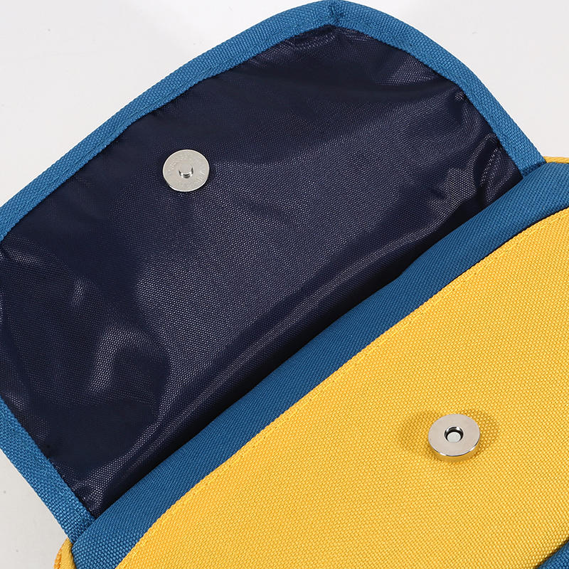 Multi-Layer Contrast Color Pencil Bag Aesthetic Wide Mouth Pencil Case Stationery Organizer Pouch with Handle