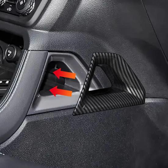 For Ford Ranger -2025 ABS Carbon Car Console Gear Shift Both Side Cover Trim