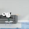 Modern Panda Wall Clock And Versatile Round Area Rug Set for Living Room Laundry Cute