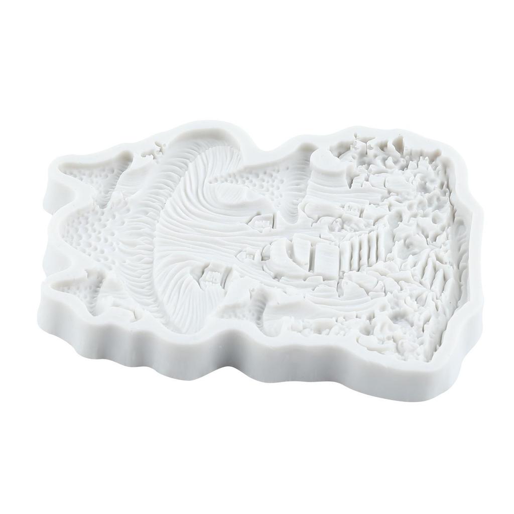 Mushroom Castle Silicone Mold Mushroom Fondant Molds Cake Decorating Tools Cupcake Topper Candy Sugar Craft Gum Paste Polymer Clay