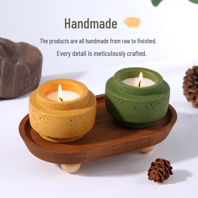 Cement Aromatherapy Candle Holder & Diffuser Container