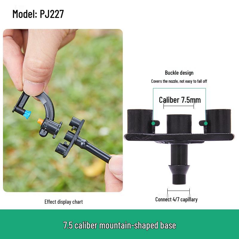 Capillary and Micro-Sprinkler Fittings: Single/Double Hooks, Tee, Straight Connector, Drip Stop, Mountain Bracket, Five-Way, Greenhouse.