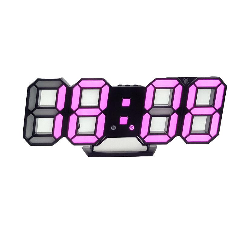 6609 Automatic Photosensitive Digital Clock 3D Electronic Clock Multi-Function Seat Hanging Dual-Purpose Led Clock Quality
