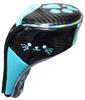 Golf Headcover, Fairway Wood, Paw Print, Magnetic (Black/Sax, Fairway Wood)
