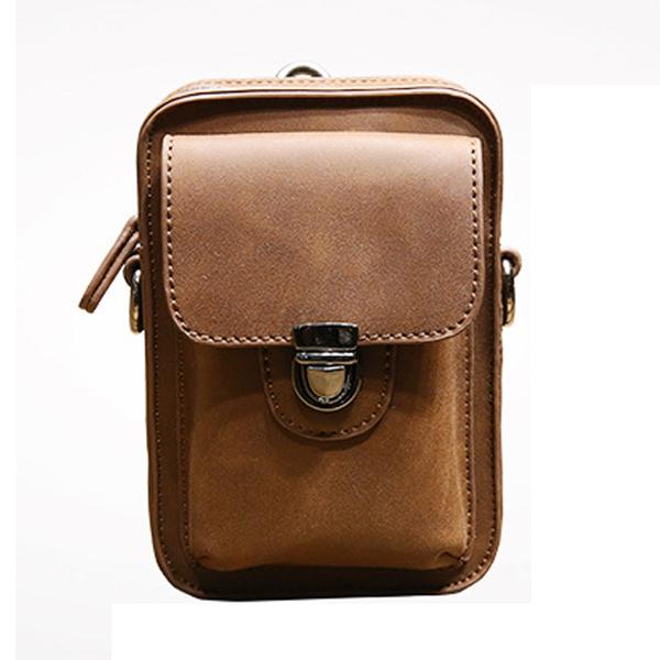 pulgadas Retro cintura Pu bolso hombres 7 celular cuero teléfono xqYwadnZnv