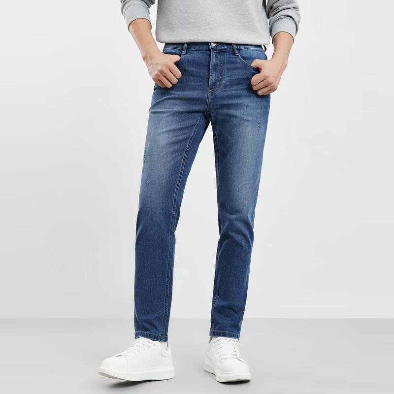 Septwolves Men's Washed Straight Leg Jeans