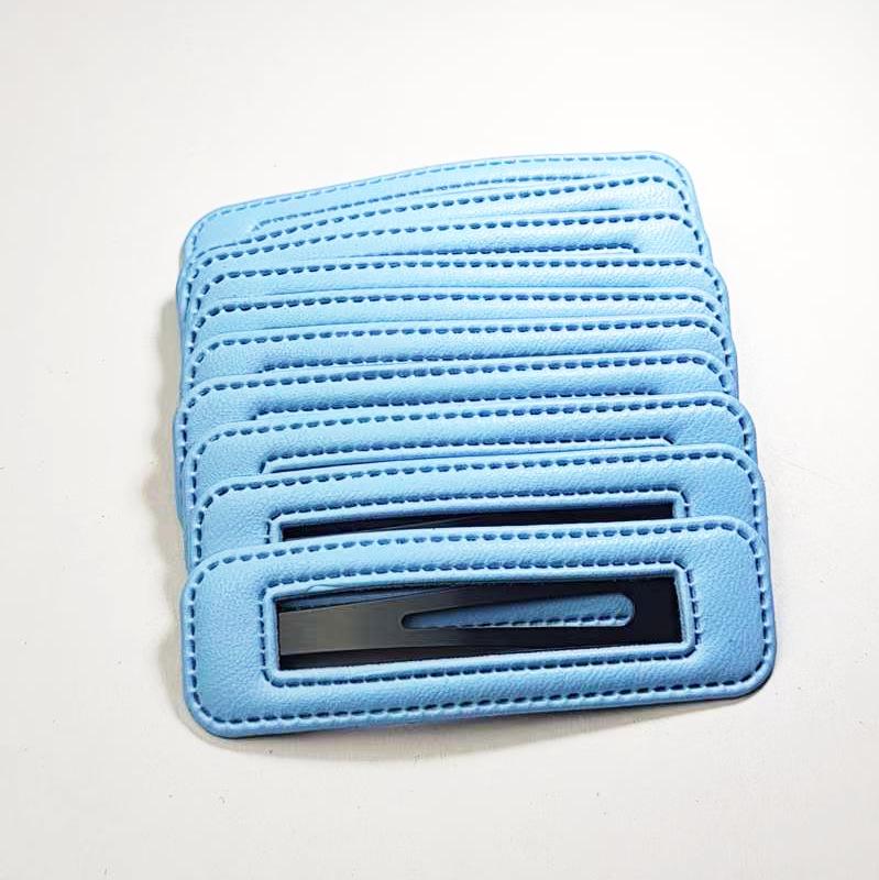 Square Leather Hairpin for Girls - Trendy Student Fashion Clip for Side Bangs and Back of Head