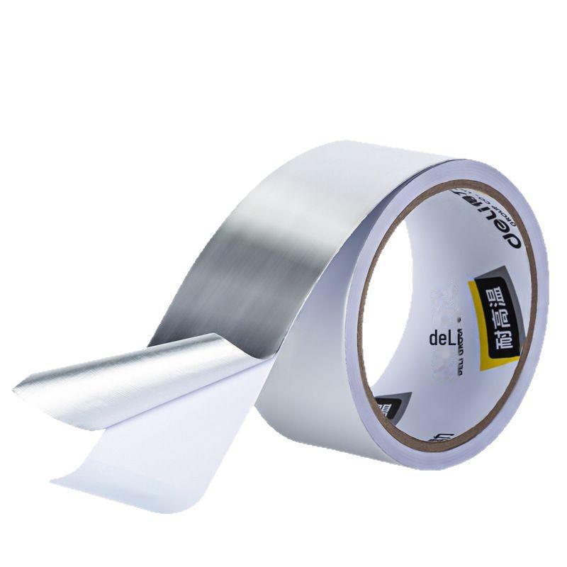 High-Temperature Aluminum Foil Tape: Heat-Resistant, Waterproof, Oil-Proof, and High Viscosity for Kitchen Stove Sealing.