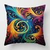 Paint Several Patterns Throw Pillow Cover With Short Plush Print For Living Room Sofa Decoration Cushion Cover Pillow Covers