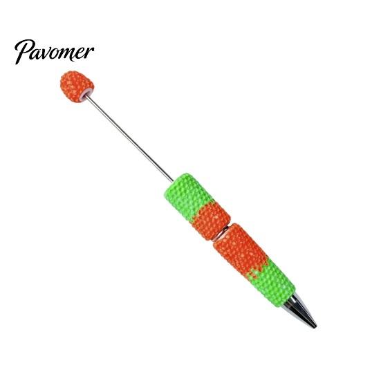 Creative Writing Supplies DIY Beadable Pen, Colorful Fancy Beaded Crafting Ballpoint Craft Pens for Adults Gift Students, Party Favors, Office