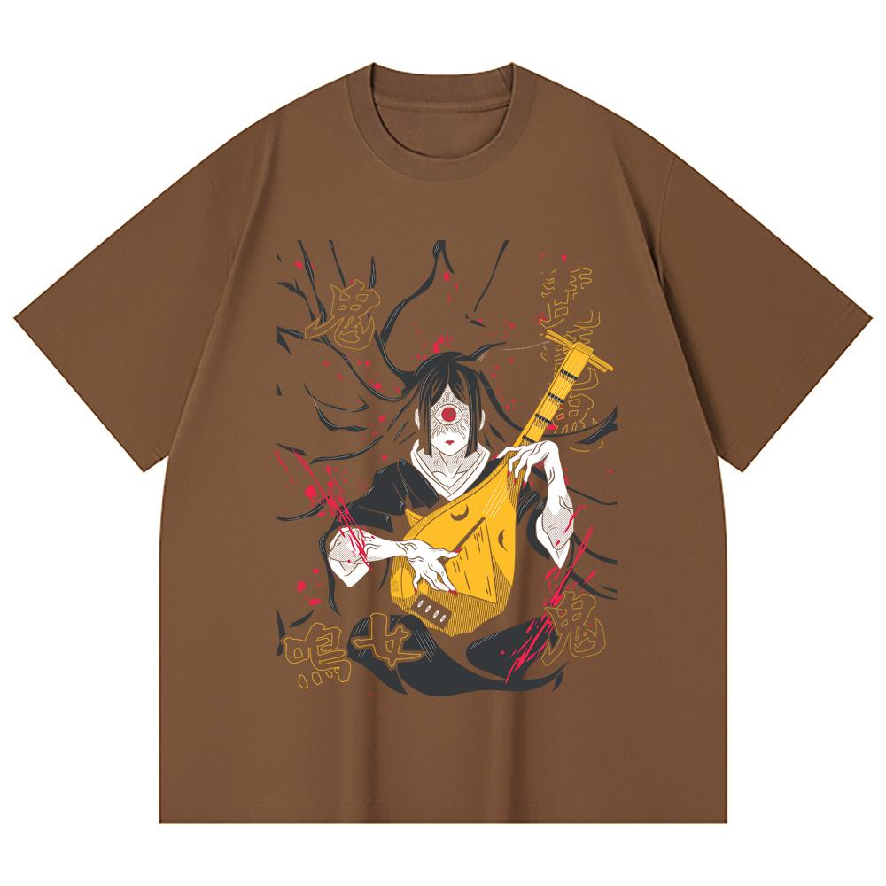 230 Gsm 100% Cotton Demon Slayer V54 Nakime Print Unisex Heavy Cotton T Shirt