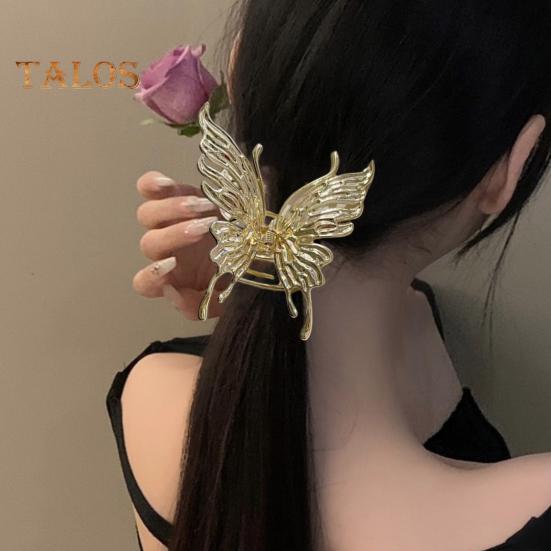 Butterfly Hair Clips for Women Metal Non-Slip Sparkly Hair Claws Elegant Butterfly Hair Accessories for Daily Wear Weddings Parties