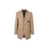 FW22 Classic Round Logo Solid Loose V-Neck Suit Unisex Suit Khaki WD-JK4-20-038-U-BG