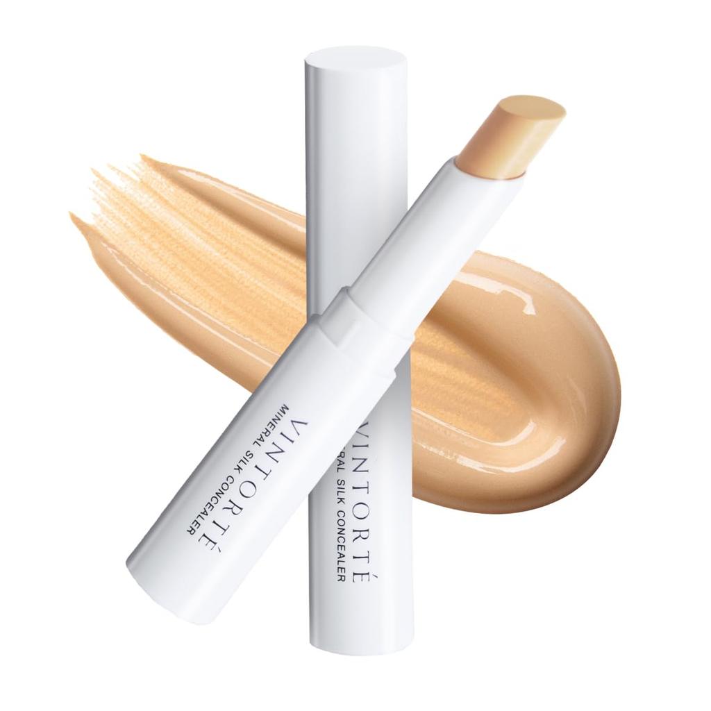 VINTORTE Mineral Silk Concealer Conceals Conceals Reduces Dark and Conceals Washes Off with Pink Stick, Blemishes, Pores, Circles, Blemishes, Soap,