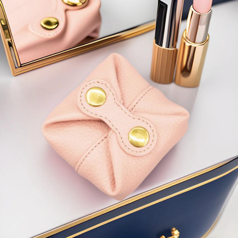 Soft Leather Mini Coin Purse - Cute Japanese & Korean Style for Earphones, Keys, Coins, Lipstick, & More