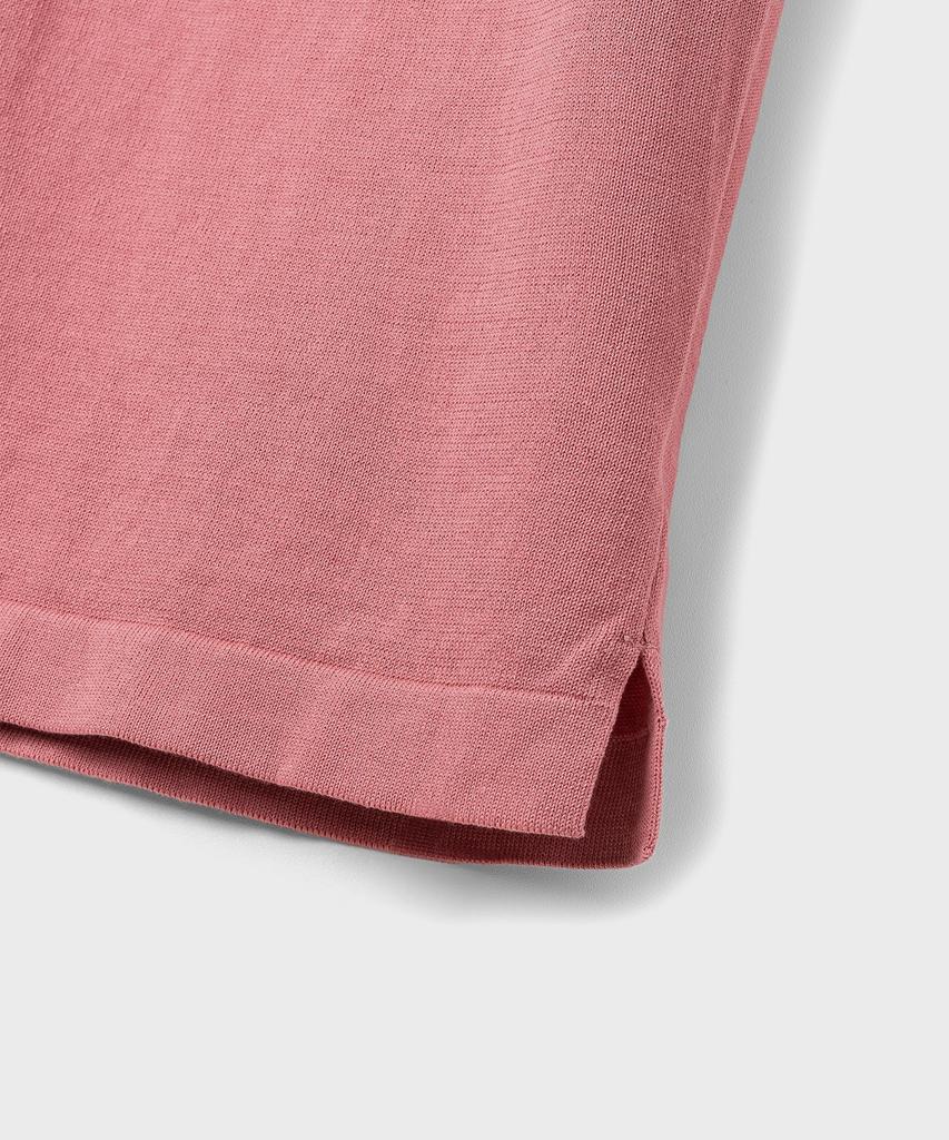Andeleusenandeleusen Short-Sleeve Knit Polo Shirt Lyserød