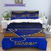 St. Louis Blues Muster Bettwäsche-Set Bettbezug Kissenbezug Heimdekoration Geschenk (1 Bettbezug + 2 Kissenbezüge, ohne Füllung)