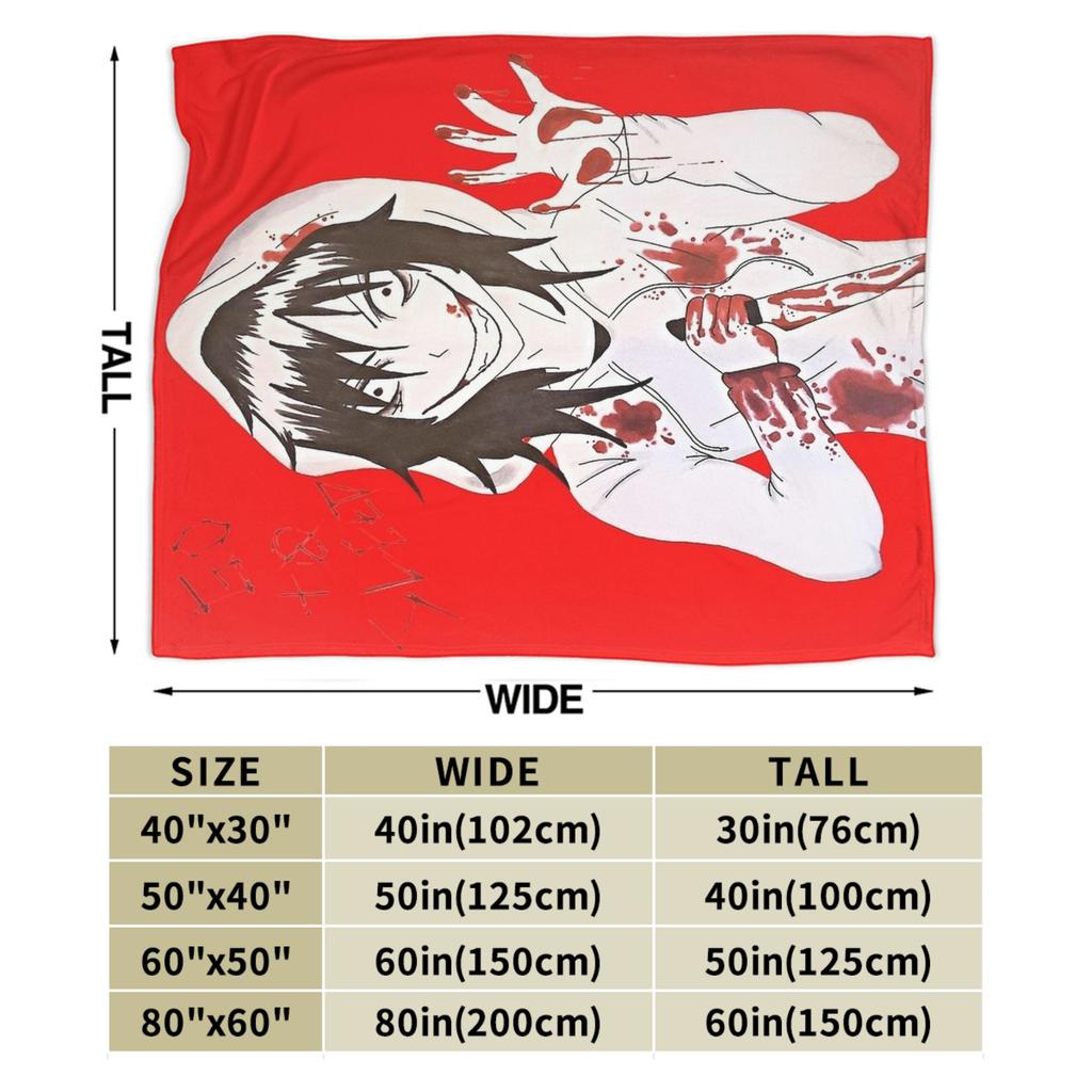 Jeff the Killer Flannel Blanket  Soft Warm Throw Blanket for Couch Bed Picnic Comfortable Bedspread Sofa Bed Cover