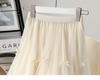 2023 Women's High-End Tulle A-Line Bowknot Midi Skirt for Spring and Autumn